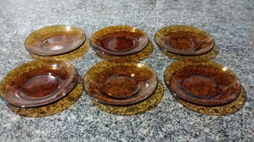 Jogo De 6 Pires Para Xícara Duralex Ambar Para Chá E Café