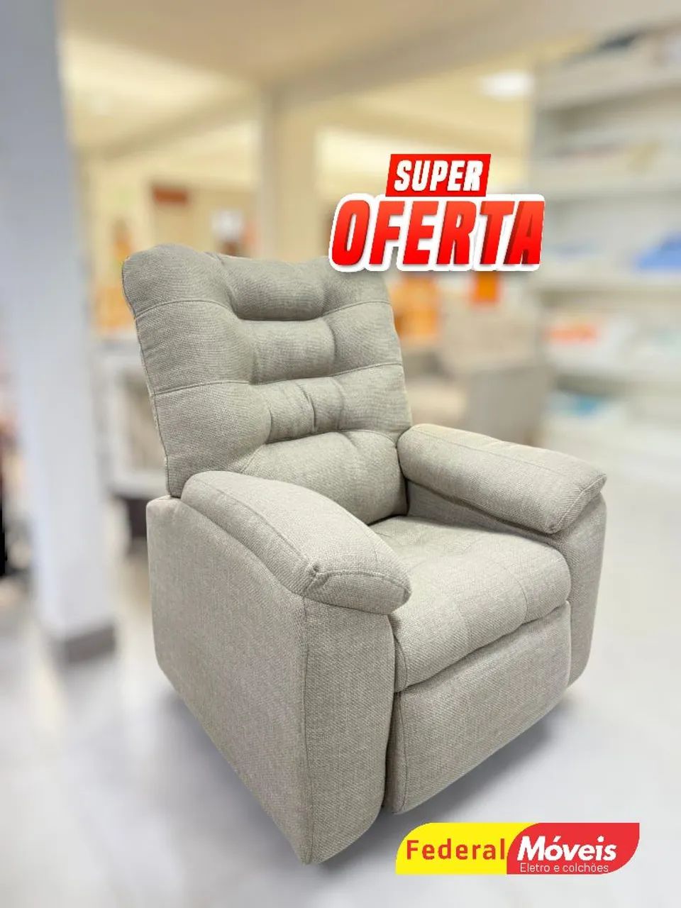 Poltrona do Papai Retrátil e Reclinável Linho - Peça a sua!