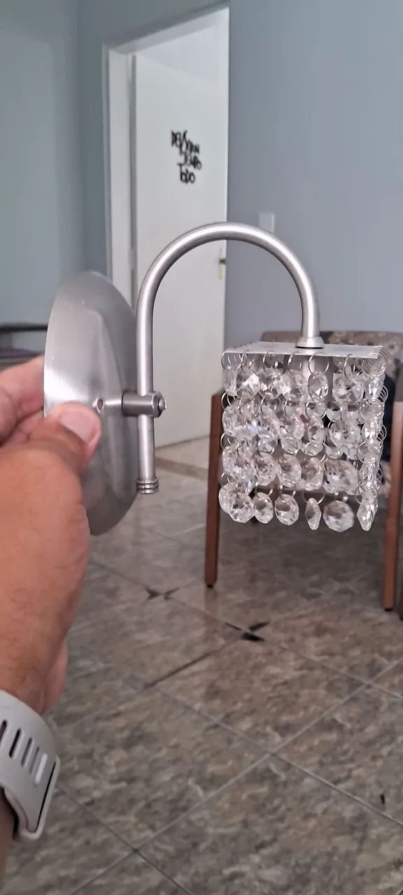 Luminária de Parede com Cristais