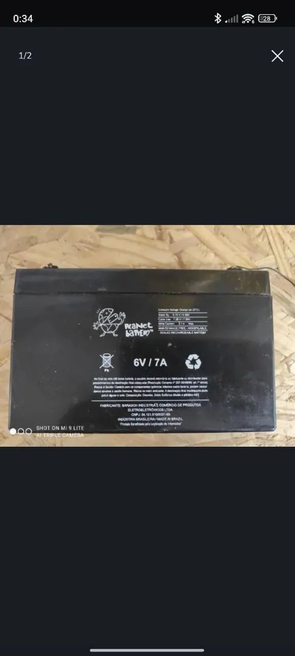 Bateria 6v Planet