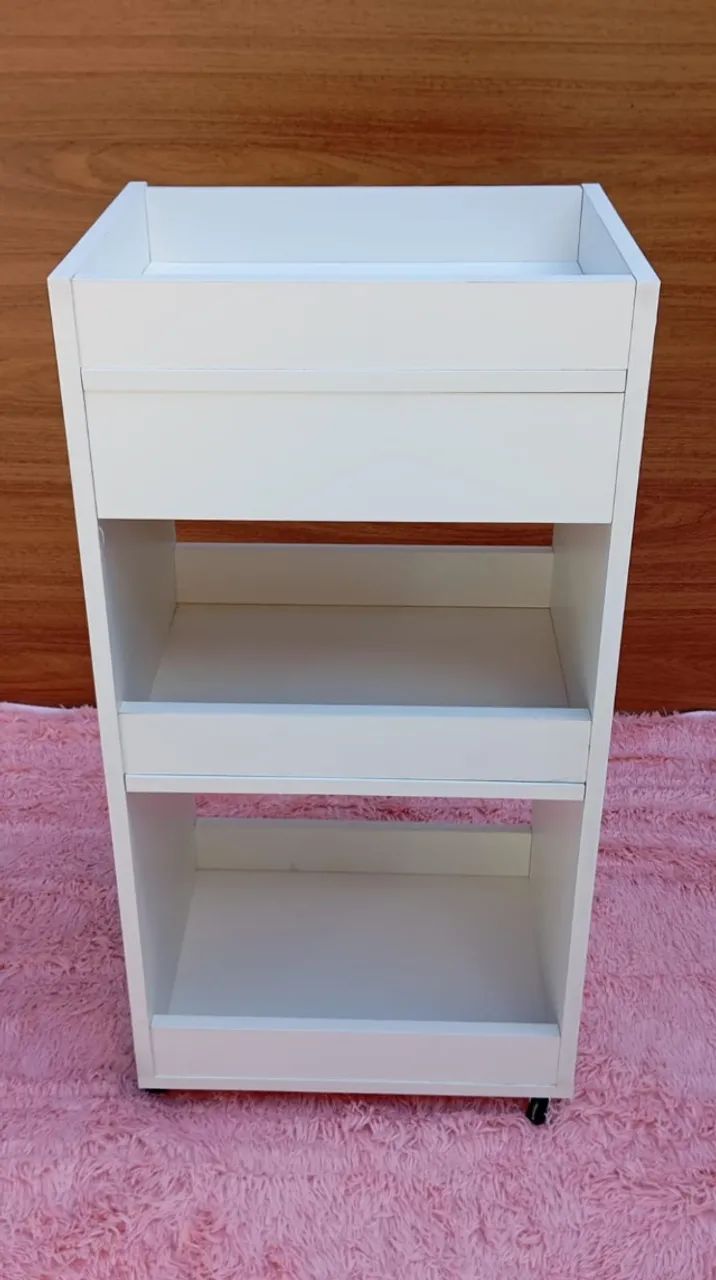 Promoção Carrinho Auxiliar 1 Gaveta 100% MDF, Entrega Gratuita na Grande Vitória ES   - Foto 2