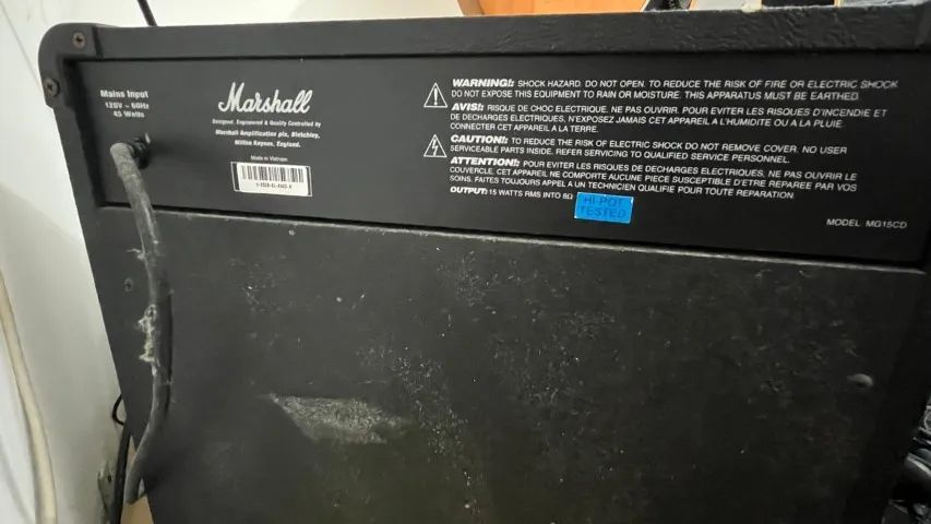 Amplificador Cubo Guitarra Marshall Mg15cd 15w Preto - Foto 4