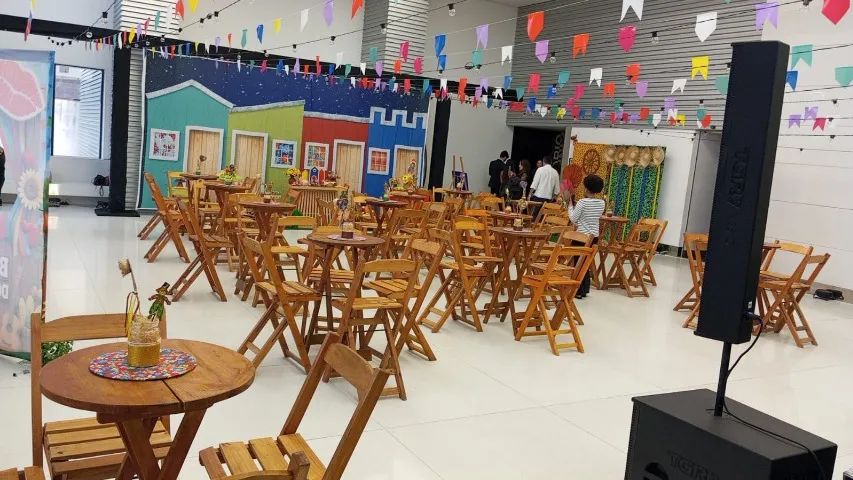 Mesa bistrô com encosto  conjunto - Foto 2