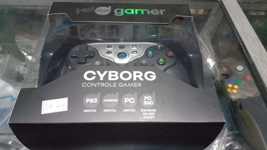 CONTROLE DAS CYBORG USB PRA PS3 PC E NOTEBOOK64318472824451121