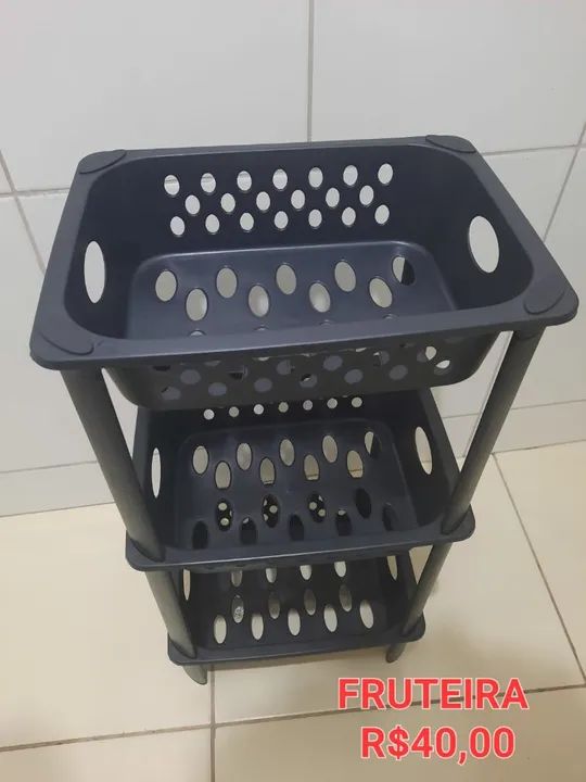 Fruteira de 3 Andares em Plástico 