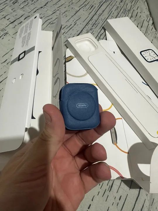 Caixa Original Apple Watch série 7 Blue Aluminium  - Foto 2