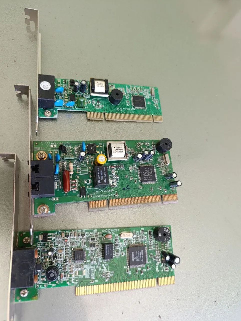 Placas modem PCI retrô 