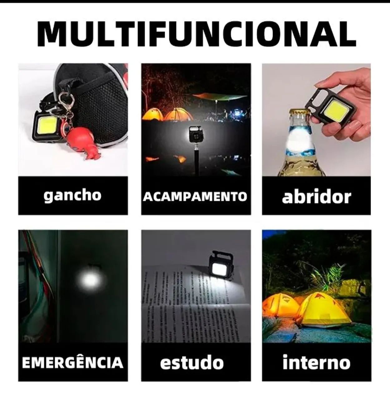 Mini Lanterna LED de Trabalho - Leve e Prática - Foto 3