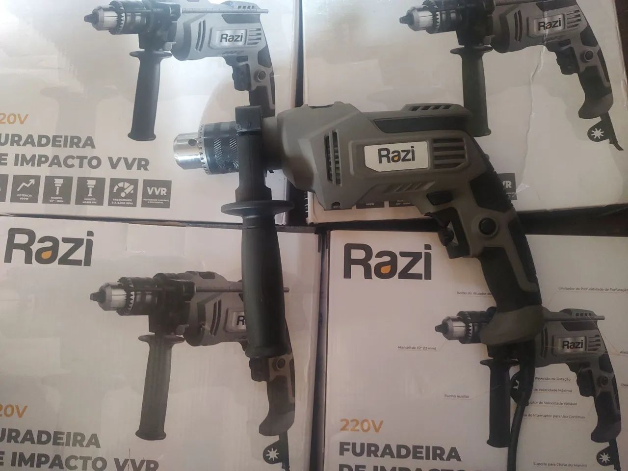 Furadeira com reverso razi 600w nova - Foto 2