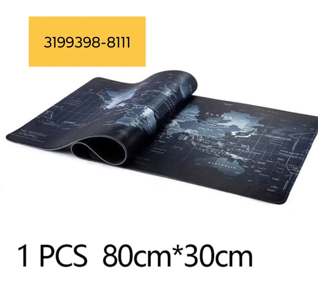 Mousepad Mapa Mundi 80x30cm temos mousepad atalho teclado