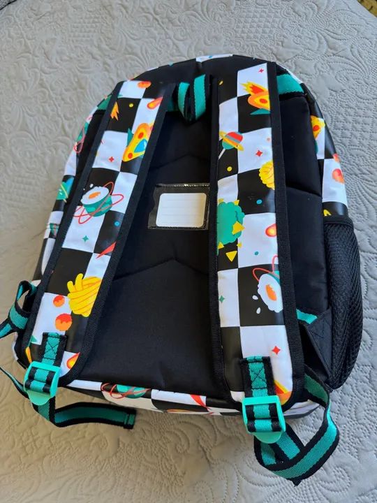 Mochila Puket - nova - Space Food - Preta e Branca - Foto 4
