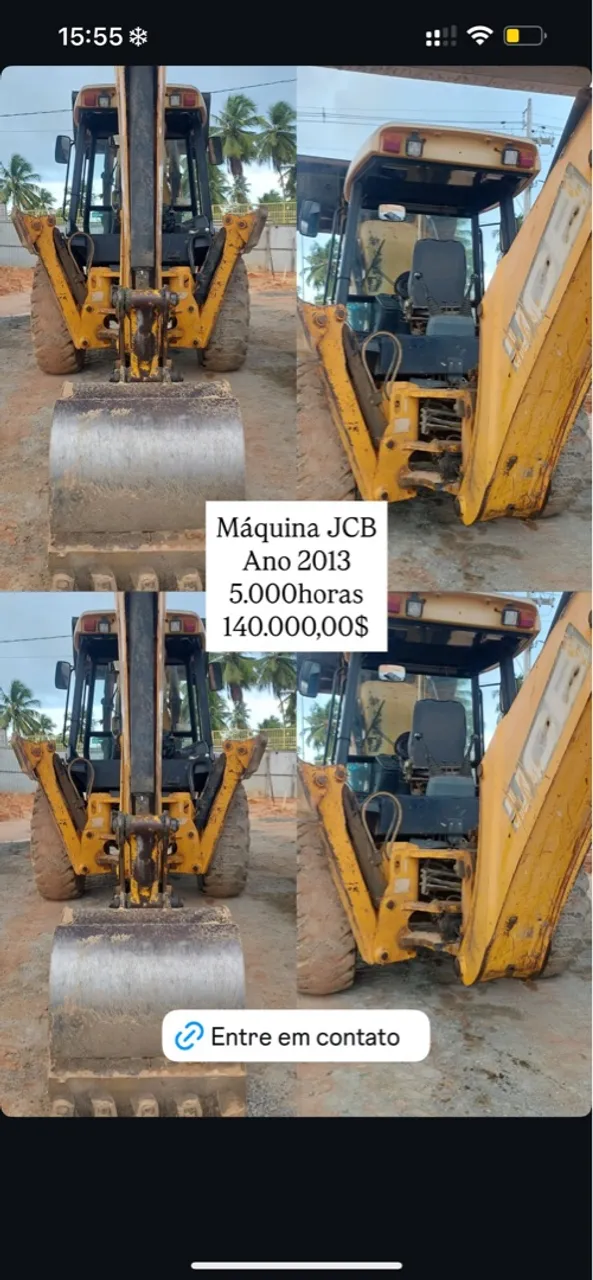 Máquina JCB Ano 2013 - 5.000 Horas