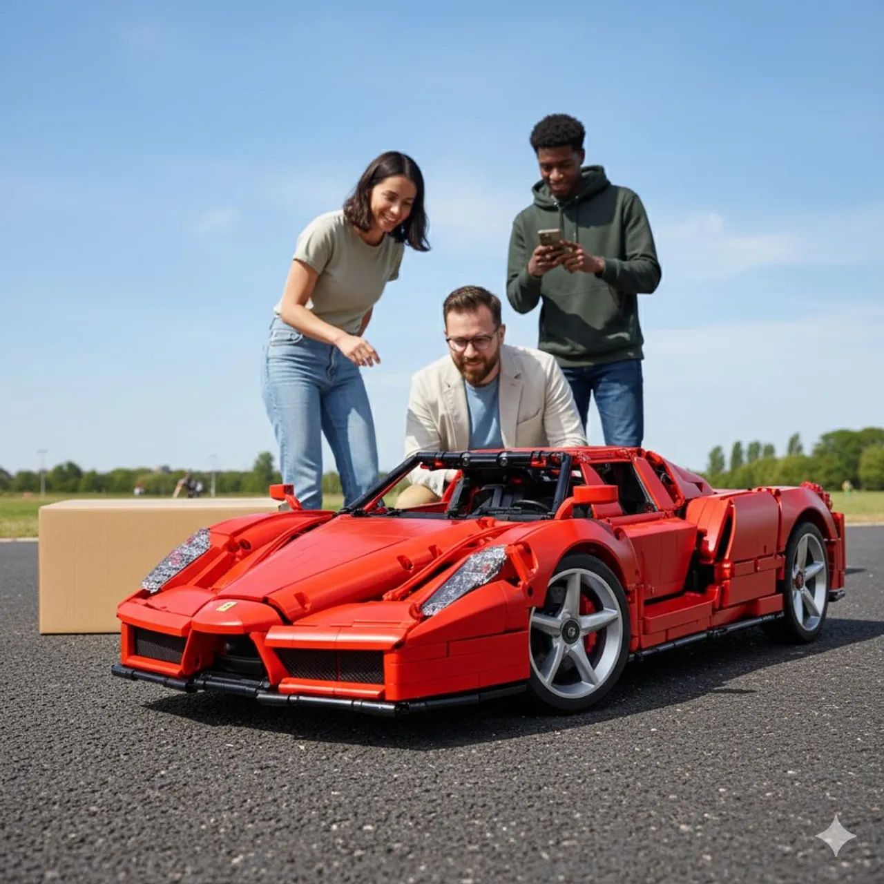 BLOCOS DE MONTAR FERRARI ENZO 4301 PEÇAS MODELO 10532 MARCA KBOX