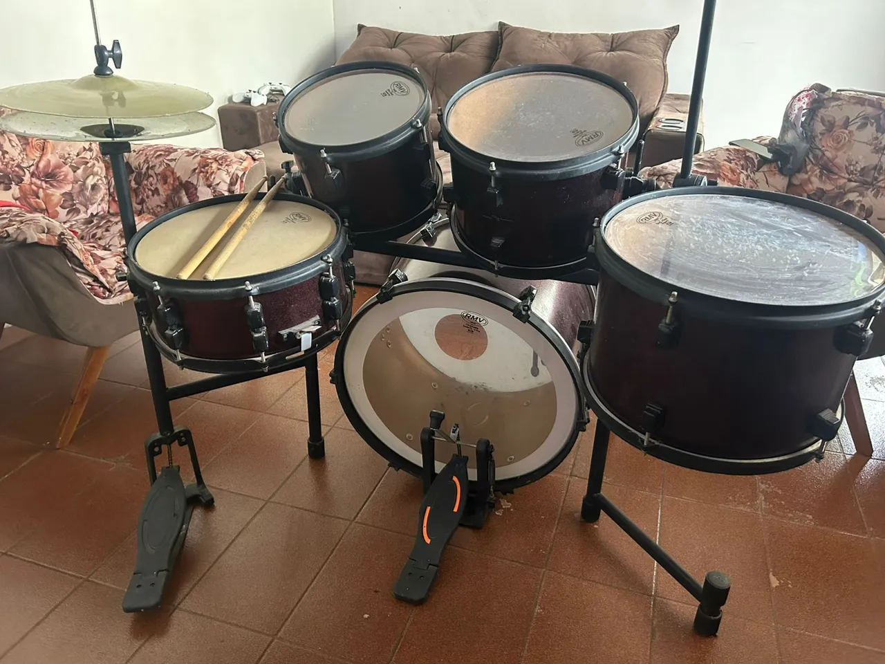 Bateria Musical Completa - Ótimo Estado!