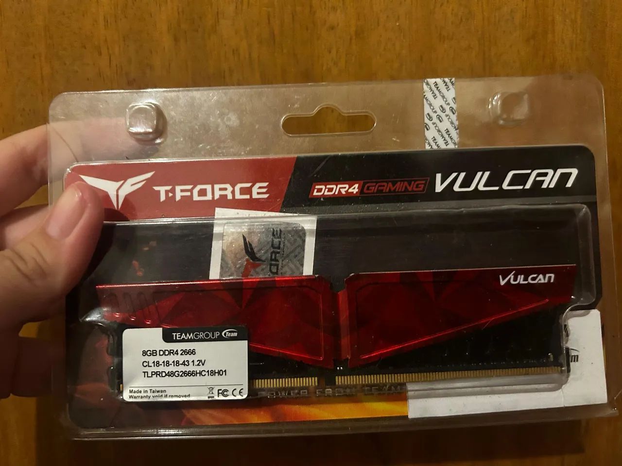Memória RAM 8GB DDR4 T-force vulcan 2666mhz 1.2V CL18 - Foto 3