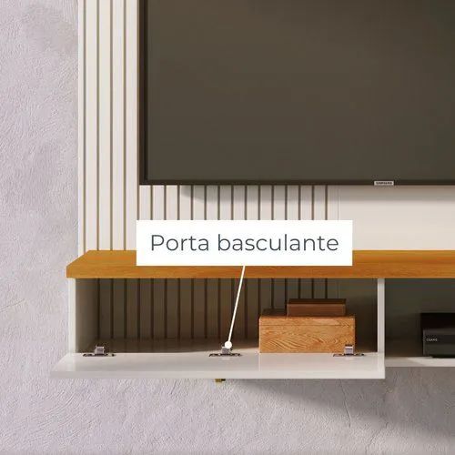 Painel para TV até 55 Polegadas Iris  Cinamomo/Off White - Foto 2