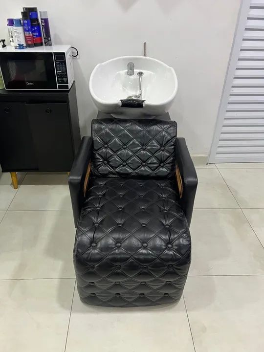 Poltrona de barbeiro com lava-cabeça - Foto 4