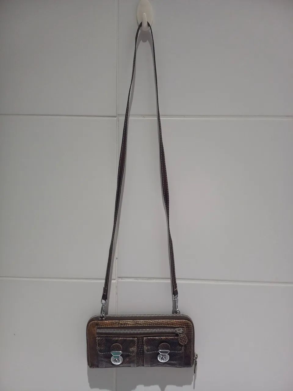 Bolsa carteira de couro - Foto 4