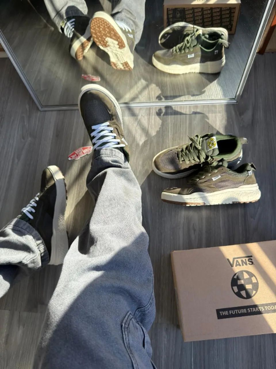 Tênis Vans Verde Musgo Masculino Linha Premium - Foto 3