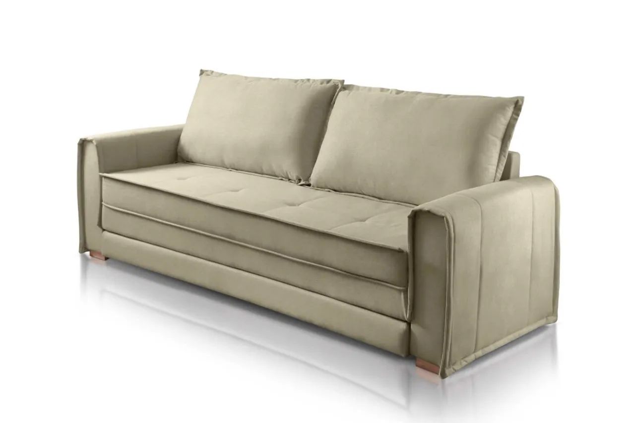 Sofá Cama Vegas 2,23m Capuccino r87 - Foto 3