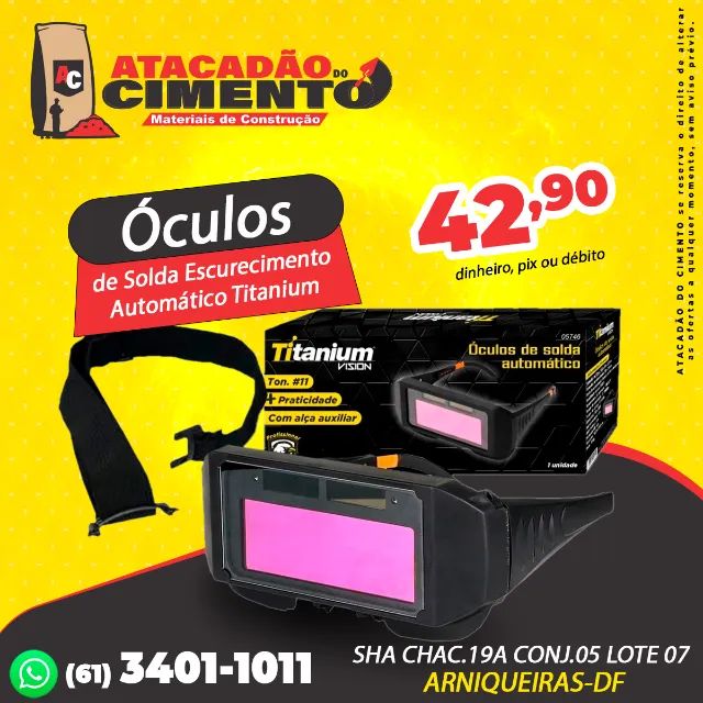 Óculos de Solda Escurecimento Automático Titanium