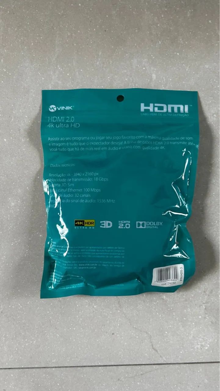 Cabo HDMI 3M Vinik Novo Lacrado - Foto 2
