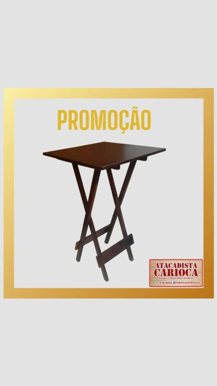 Mesa Dobrável Bistrô de Madeira
