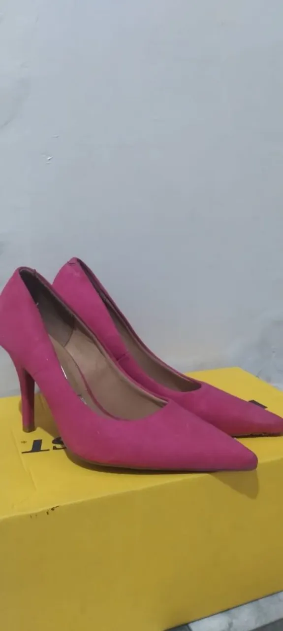 Sapatos Rosa Salto Fino