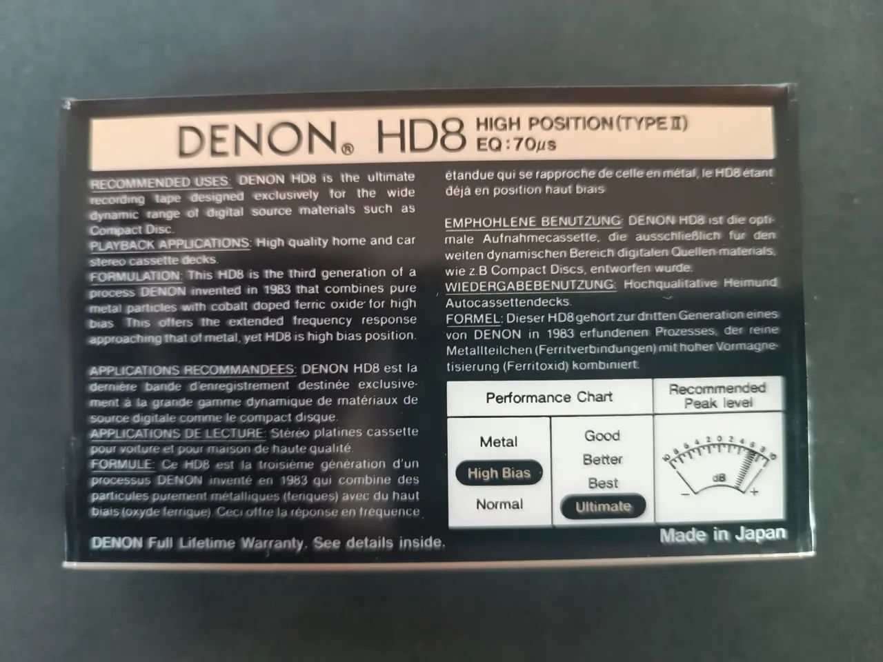 Fita K7 denon hd8 100 min type II lacrada  - Foto 2