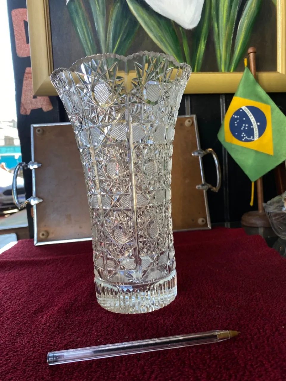 Vaso de flor em vidro 