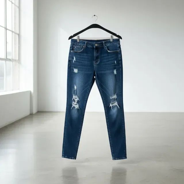 Calça Jeans Feminina destroyed Bangla Jeans - Foto 3