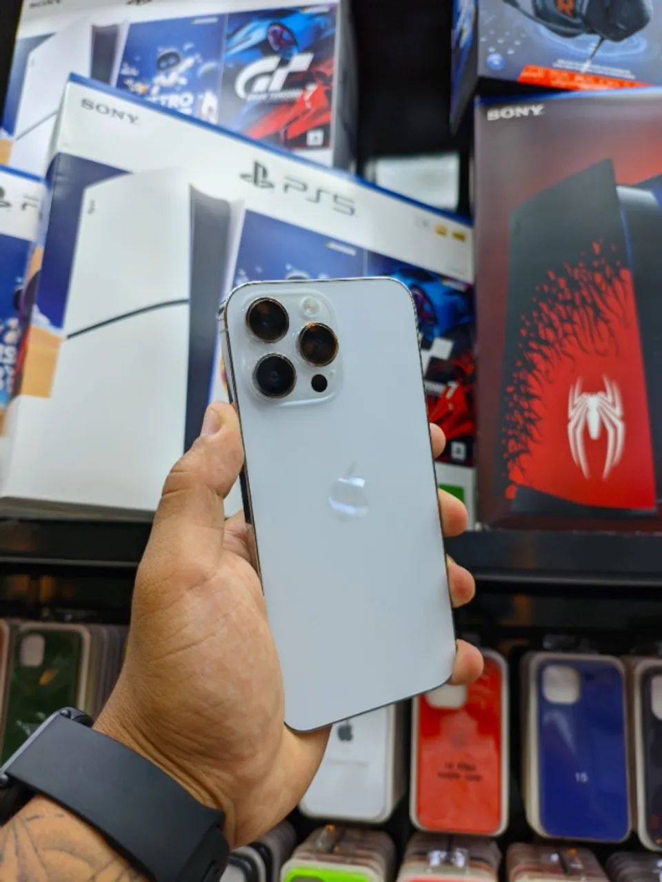iPhone 14 Pro Max 256GB Branco Seminovo Bateria 85% Brindes