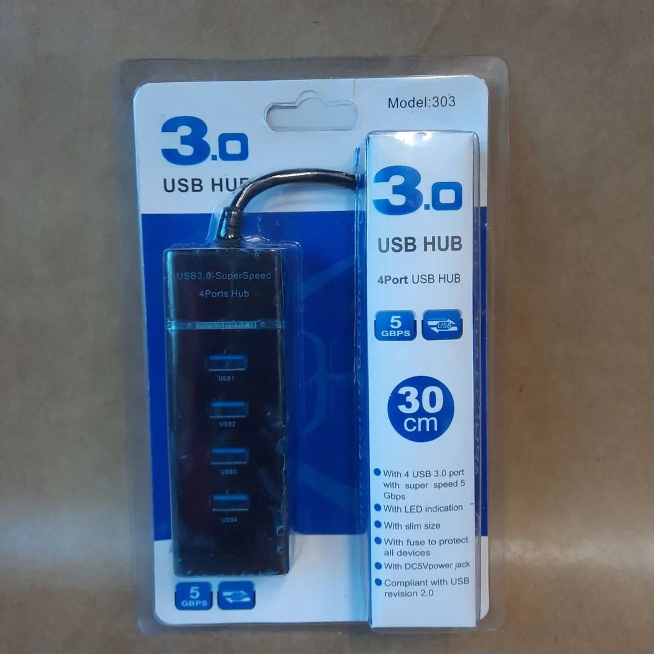 Hub USB 3.0 4 Portas - 5Gbps