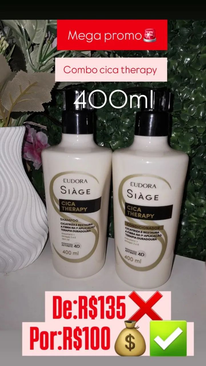Cica therapy  combo Shampoo e condicionador  Eudora Siàge 