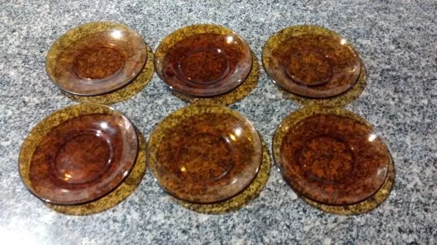 Jogo De 6 Pires Para Xícara Duralex Ambar Para Chá E Café - Foto 2