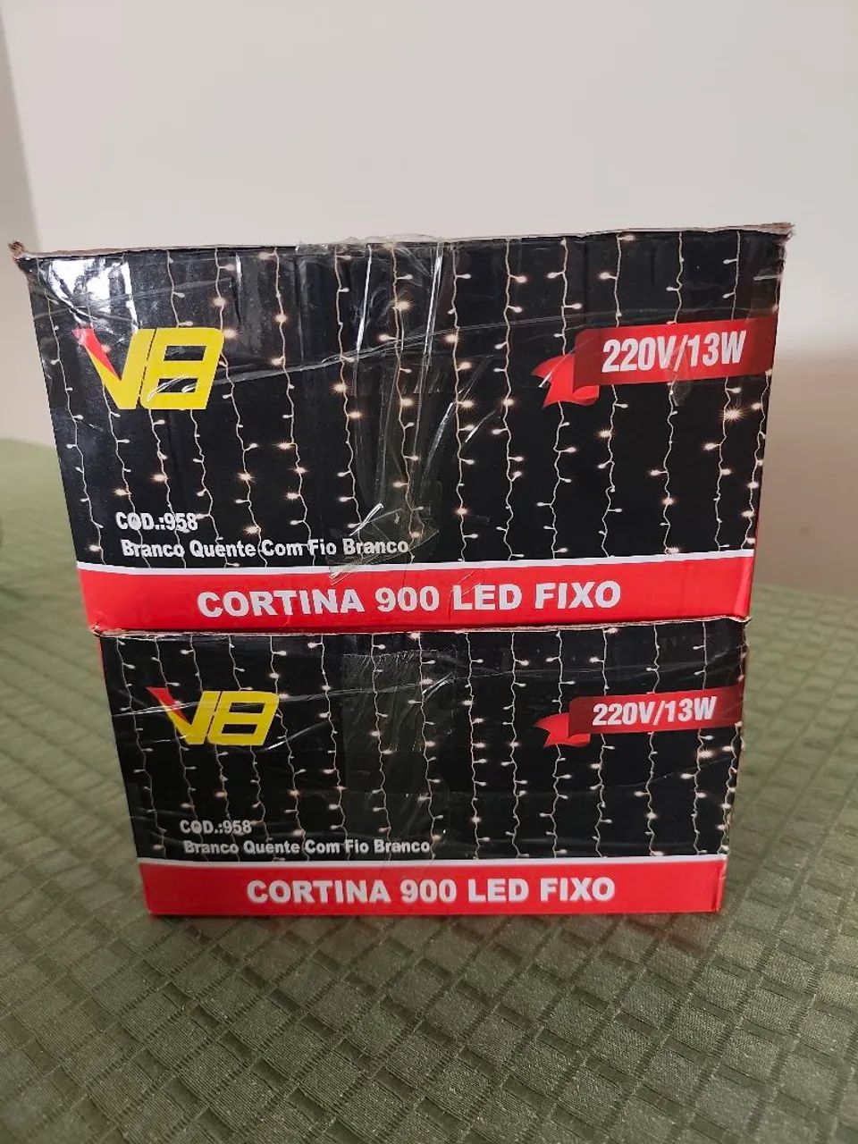 Cortina de Led Luz Fixa Amarela - Foto 4