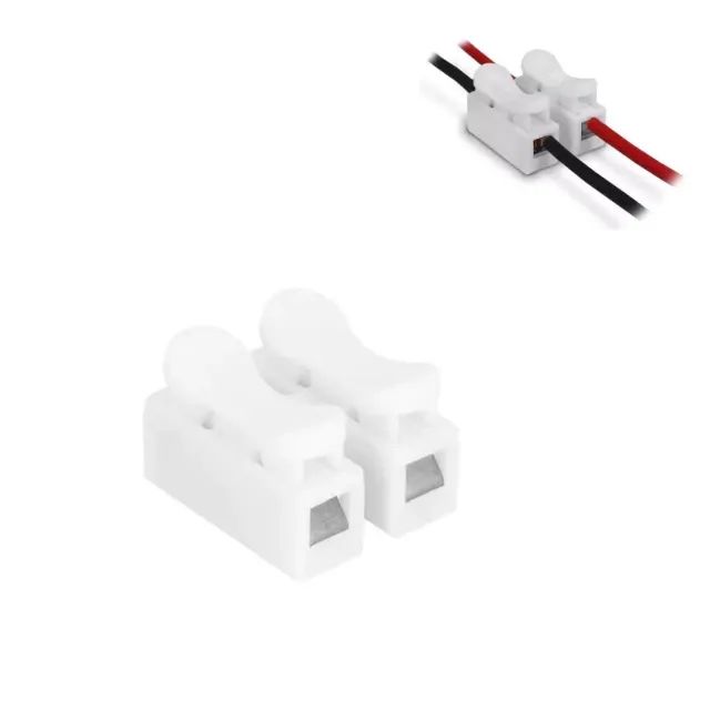 Kit 15 Peças Conector de Pressão Emenda Dupla Para Fios Engate Rápido
