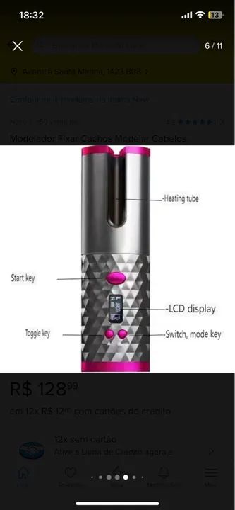 Modelador de cachos automático sem fio usb  - Foto 3