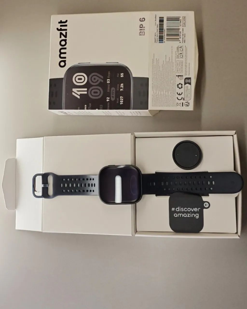 Smartwatch Amazfit Bip 6 AMOLED GPS Preto Com Caixa - Foto 2