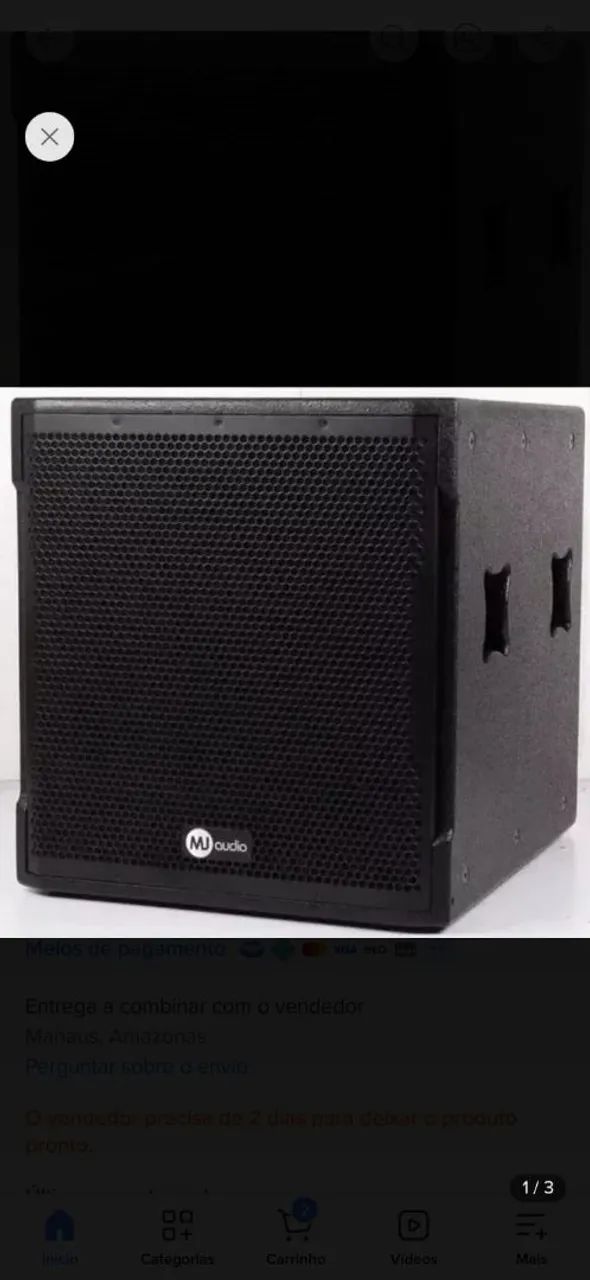Caixa de som subwoofer Mj Áudio BW13-15WA - Foto 2