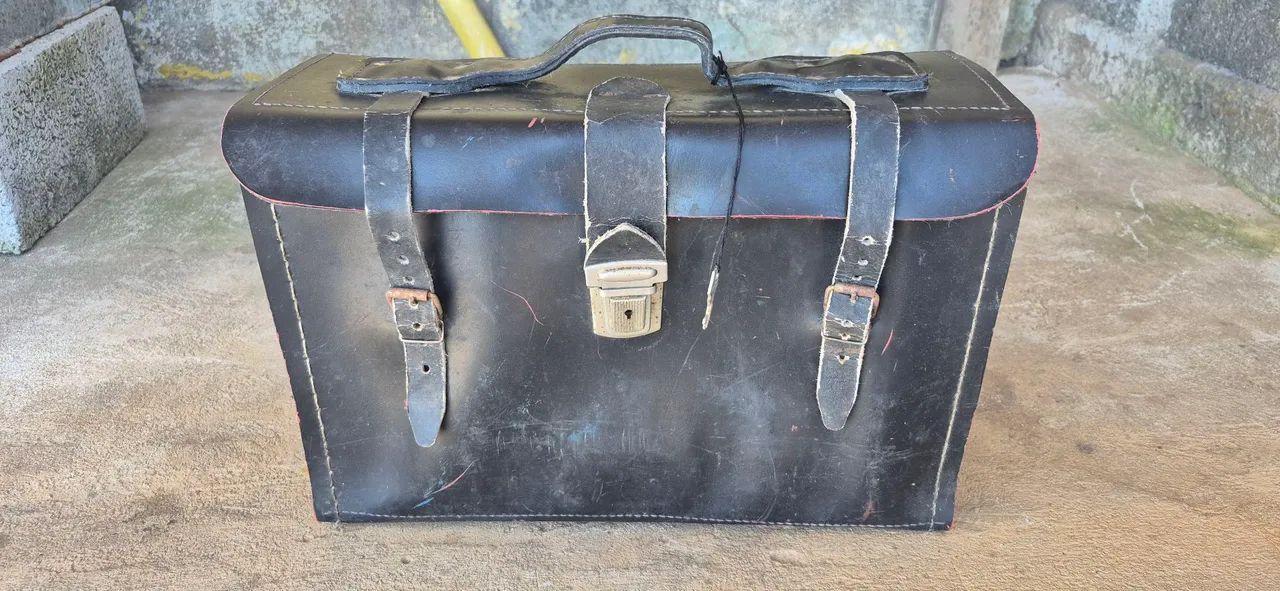 Bolsa em couro para eletricistas com cadeado+ porta de ferramentas