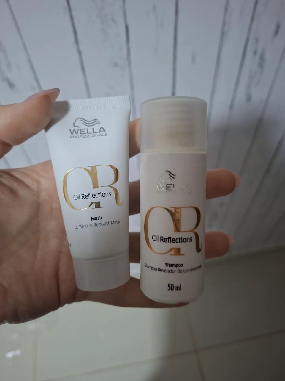 Shampoo e máscara wella oil reflections 