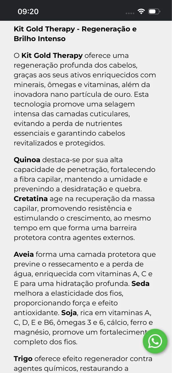 Kit cabelo gold therapy - Foto 2