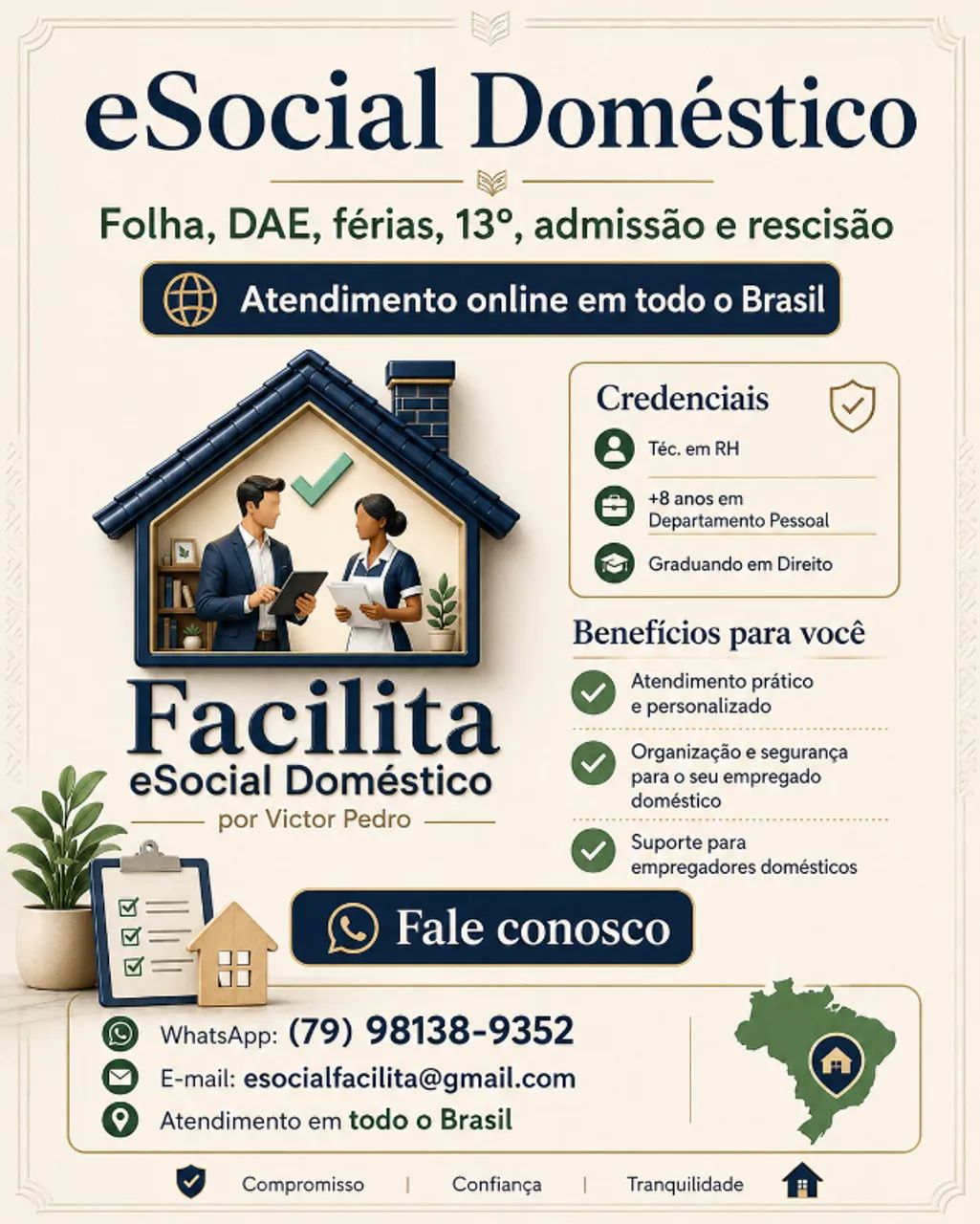 eSocial Doméstico | Folha, DAE, Férias, Admissão e Rescisão