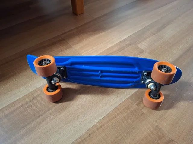 SKATE Mini Cruiser cor Azul rodas Laranjas SEMINOVO