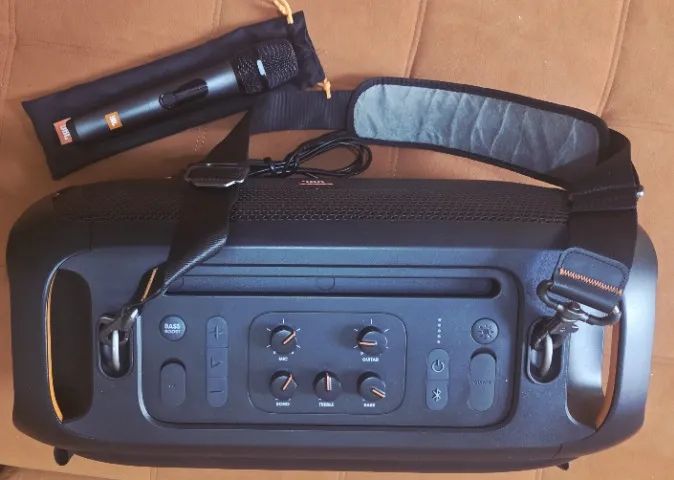 Som JBL Partybox On-the-Go Essential, 100W, Bluetooth, Bateria 12h, Alça, Novíss, NF, Gar  - Foto 5