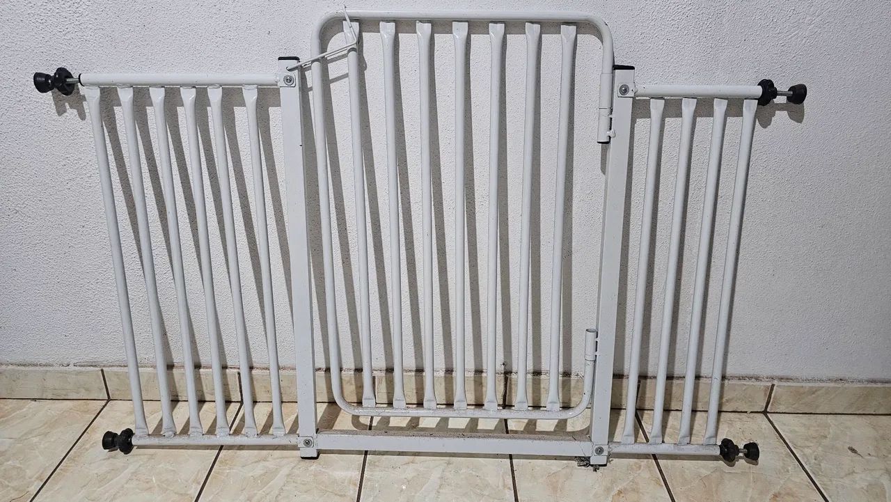 Portão Grade de Proteção Bebê e Pet - 120x75cm com Extensor