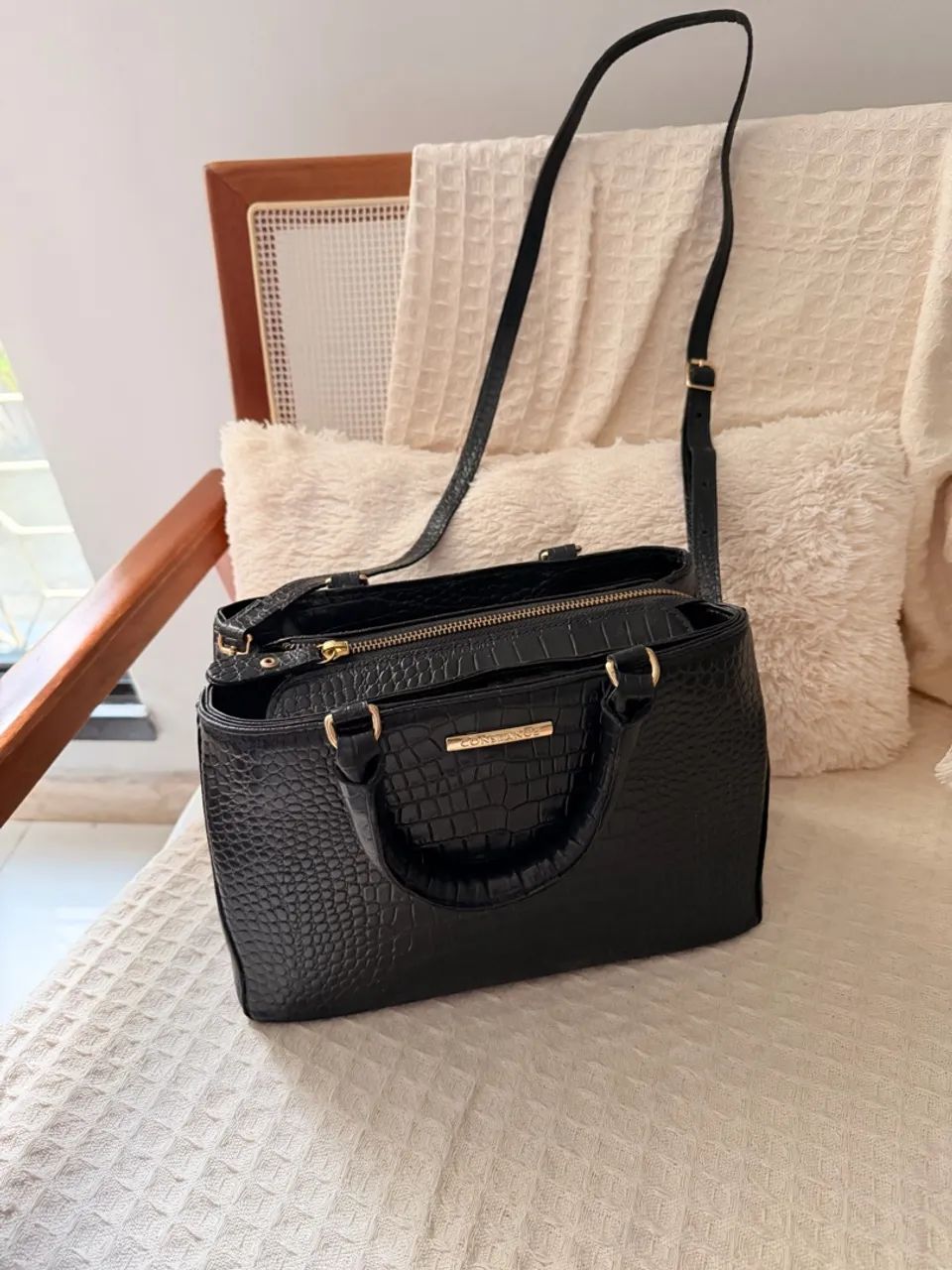 Bolsa de couro legítimo Constance  - Foto 2