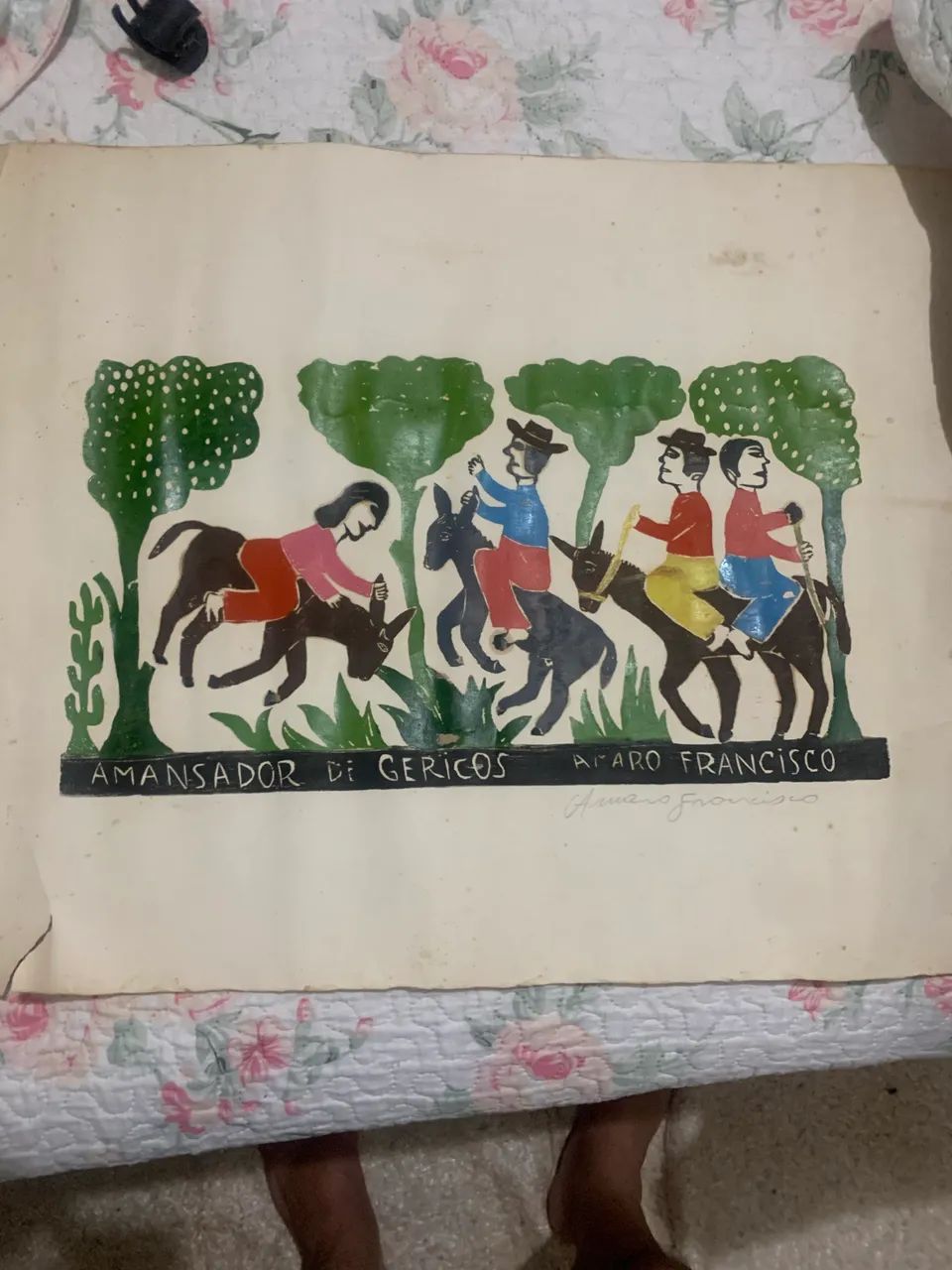 Xilogravura de amansador de gericos de Amaro Francisco  - Foto 3