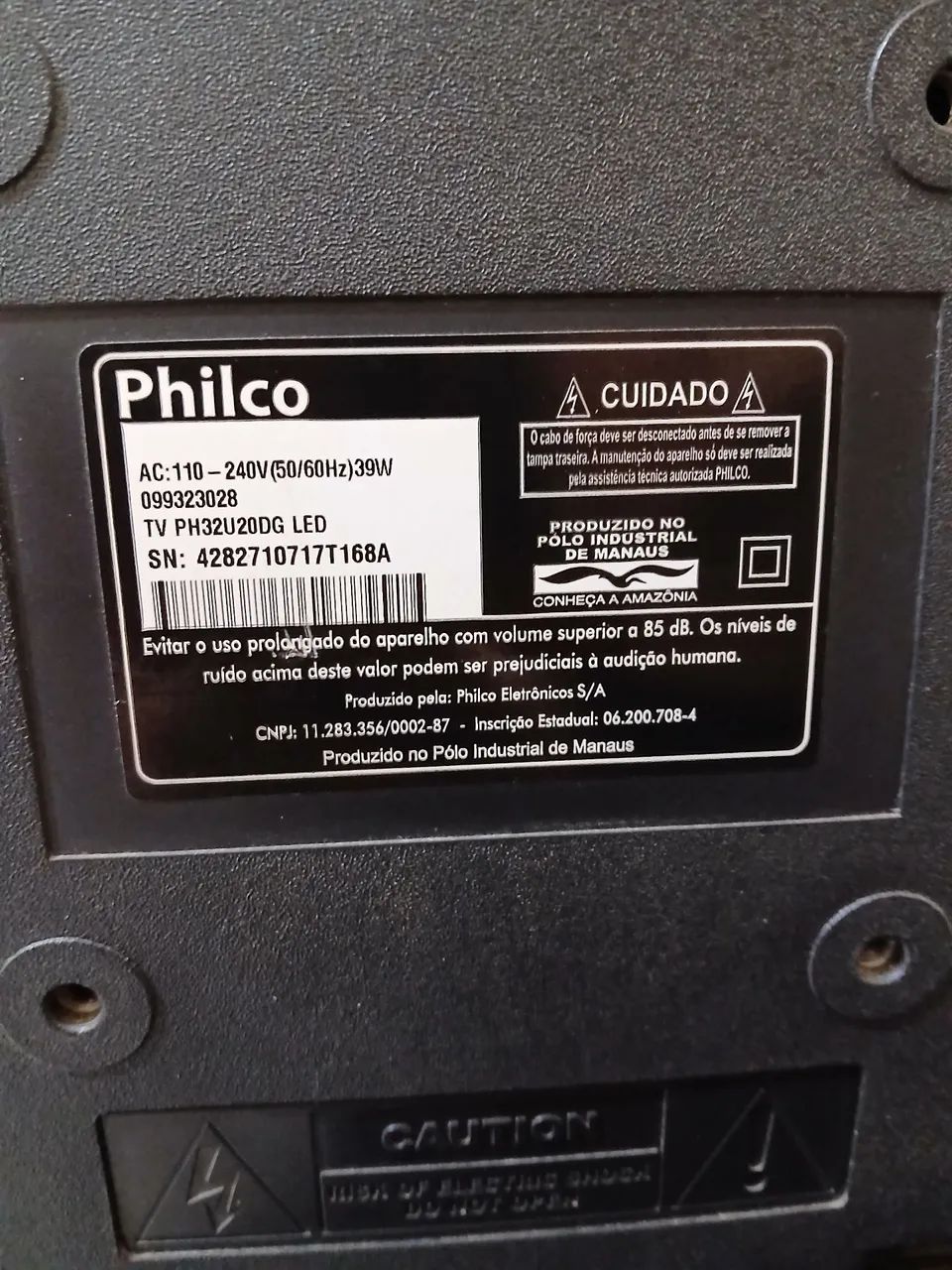 Vendo TV Philco 32 Polegadas de Led. 